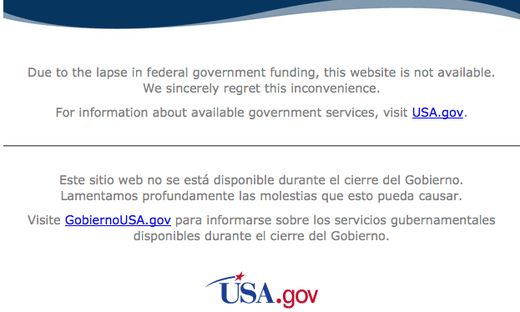 nasa, internetseite, shutdown