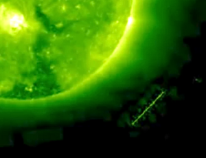 Kosmische Strahlung SOHO Bildartefakt