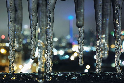 Icicles from Toronto ice storm