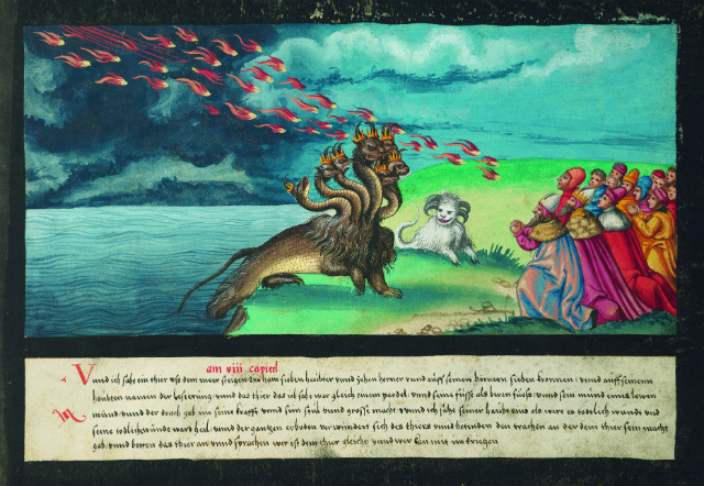 The sea monster and the beast with the lamb’s horn - Das Meerungeheuer und die Bestie mit zwei Hörnern wie ein Lamm