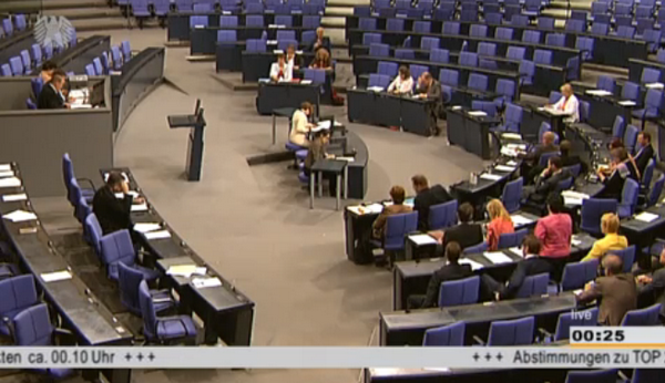 Screenshot Deutscher Bundestag