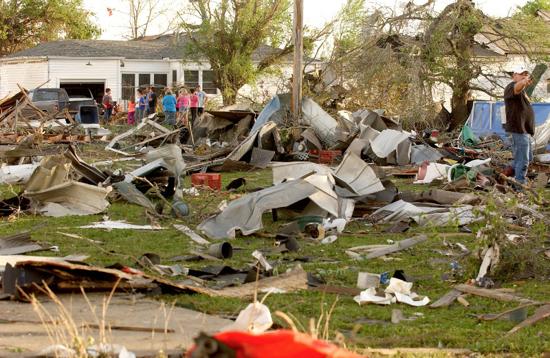 Schäden durch Tornado in Oklahoma