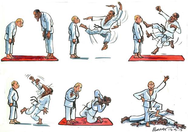 putin karikatur, obama karikatur
