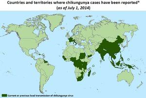 Chikungunya Landkarte